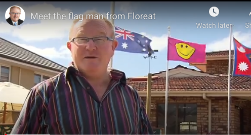 David and his flagpole