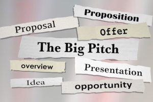 The Big Pitch Newspaper Headlines Proposal Offer 3d Illustration